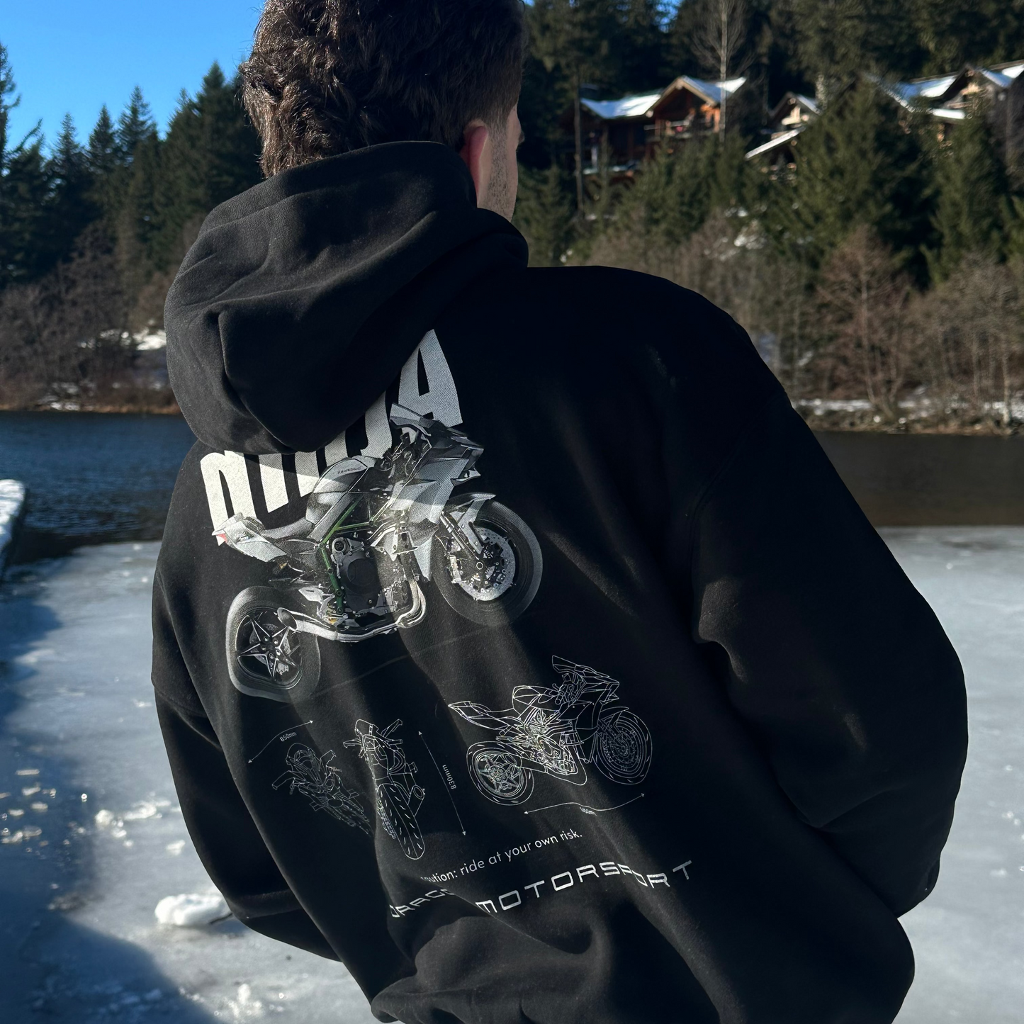 "Carbon" Motorcycle Blueprint Hoodie