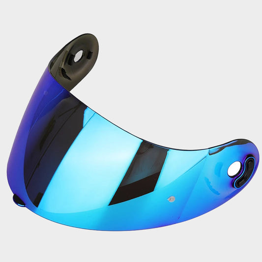 Blue mirrored visor for nolan x803 helmet