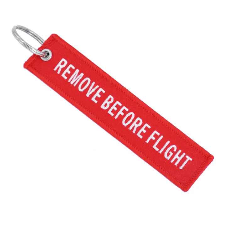 Remove Before Flight Keychain