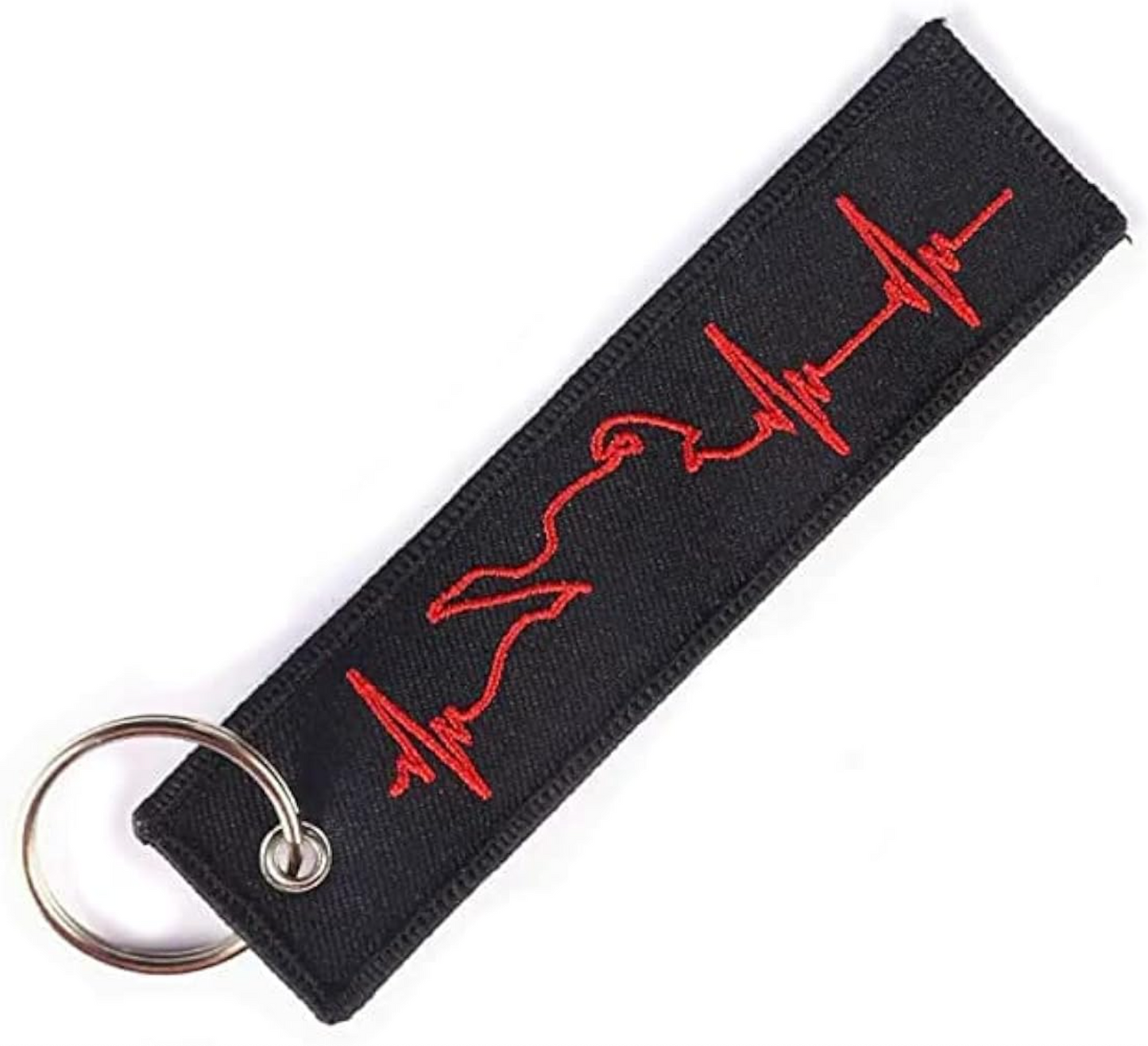 Black Heart Beat Keychain