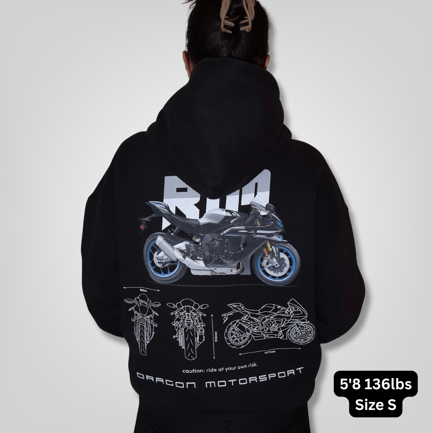 "Track Mode" Motorcycle Blueprint Hoodie
