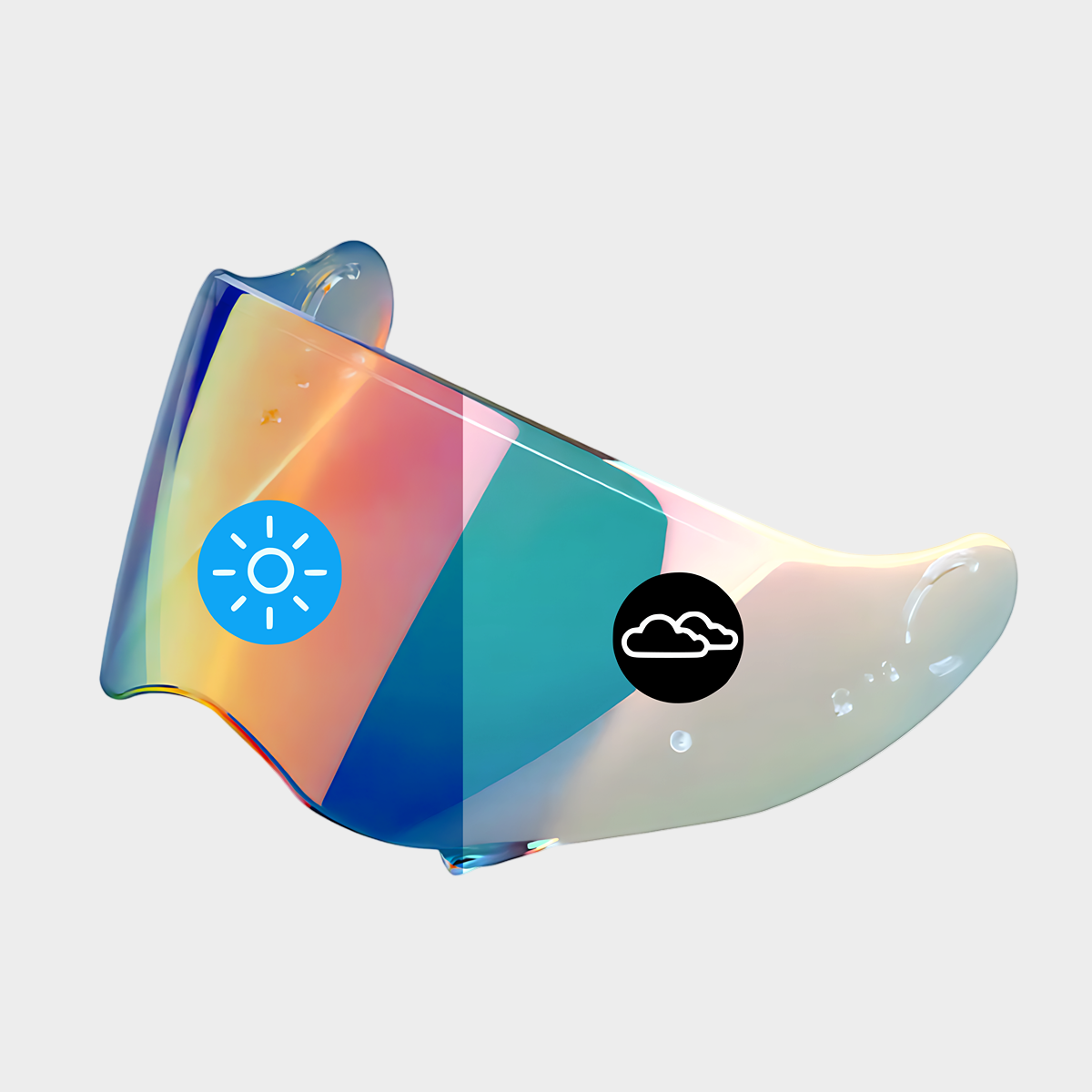 Red Photochromic Visor for SHOEI CNS-2 ADV Hornet