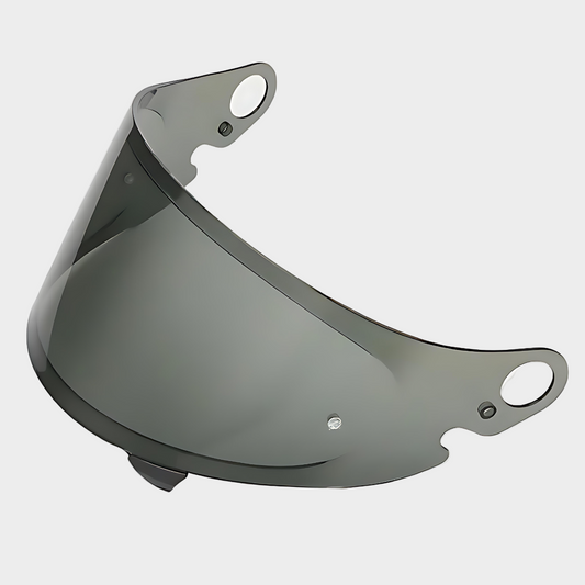 A tinted visor for a SHOEI Glamster motorcycle helmet, designed to fit sizes XS-XXL.