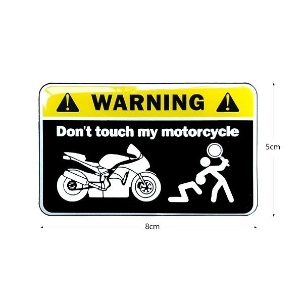 Don't Touch My Motorcycle Decal 2PC