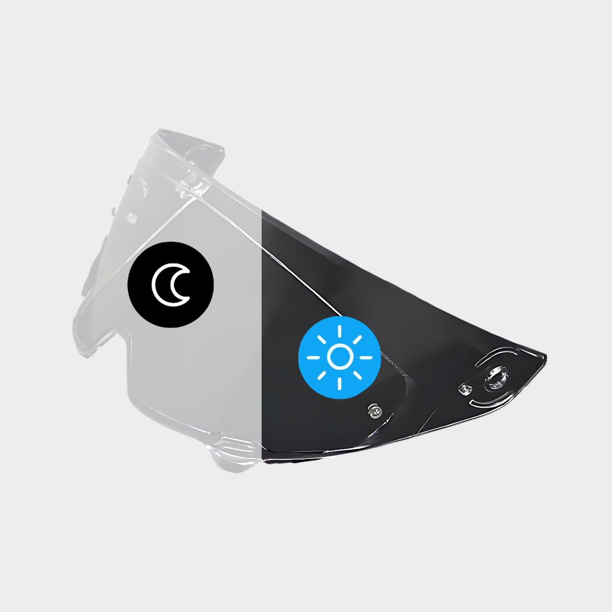 Aftermarket photochromic visor for Ruroc Atlas 3.0 and 4.