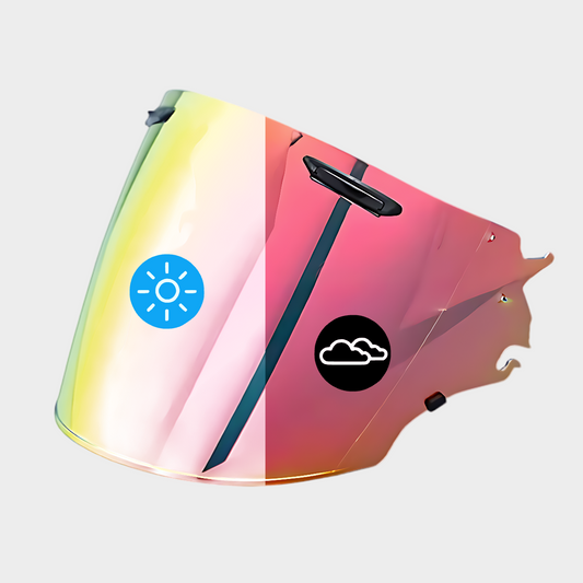 Red photochromic visor for arai vas-z helmets
