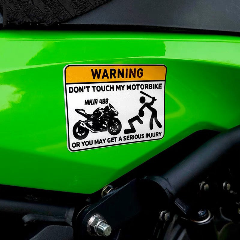 Don't Touch My Bike Decal V2