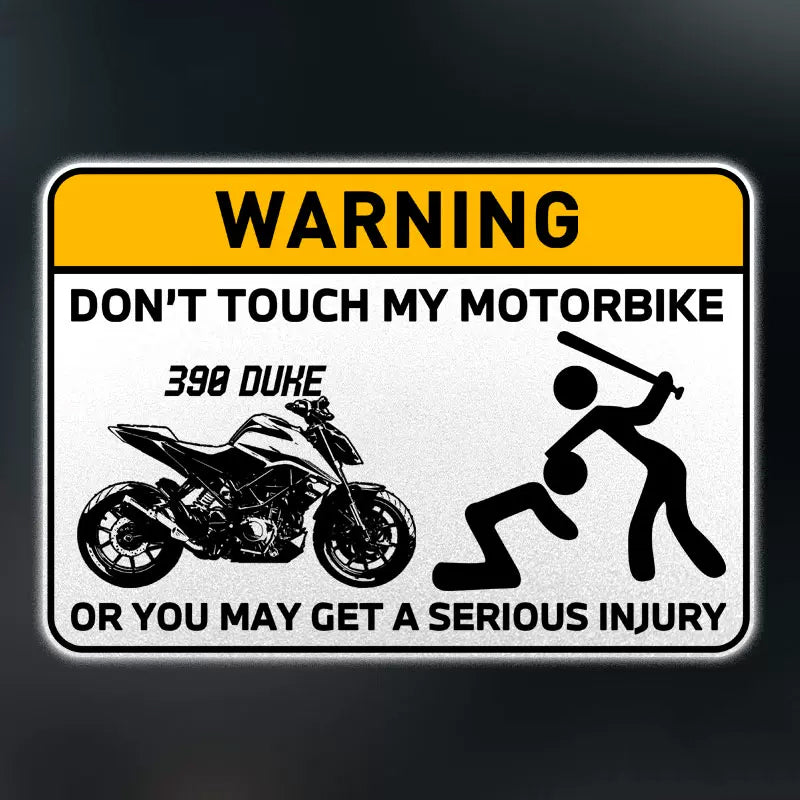 Don't Touch My Bike Decal V2