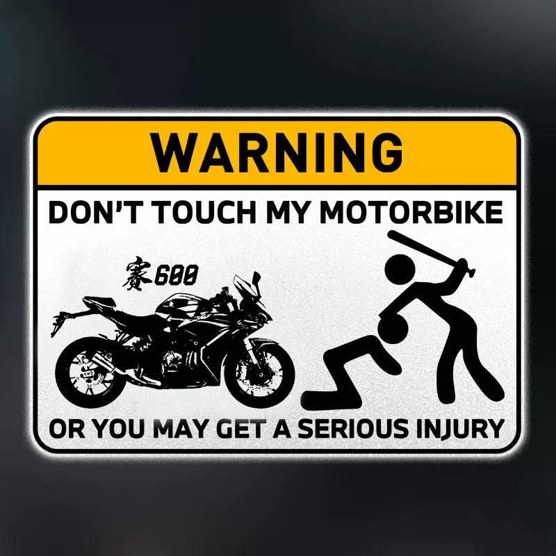 Don't Touch My Bike Decal V2