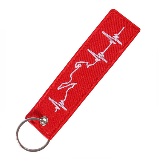 Red Heart Beat Keychain