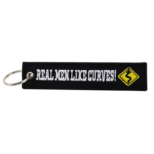 Real Men Like Curves Keychain