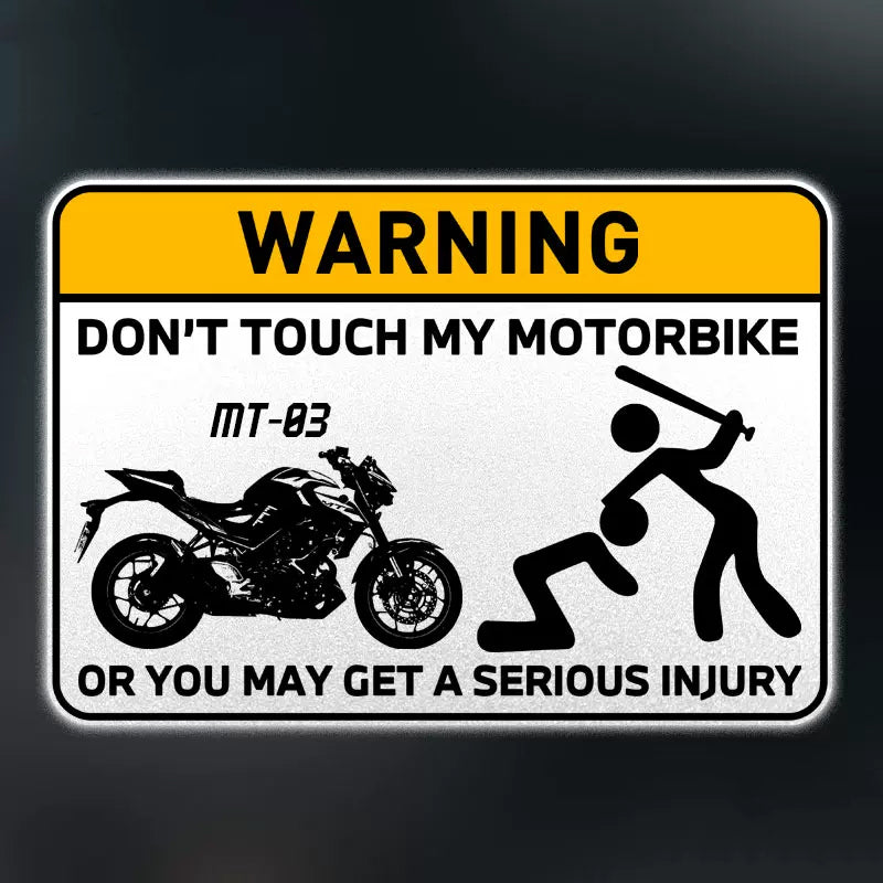 Don't Touch My Bike Decal V2