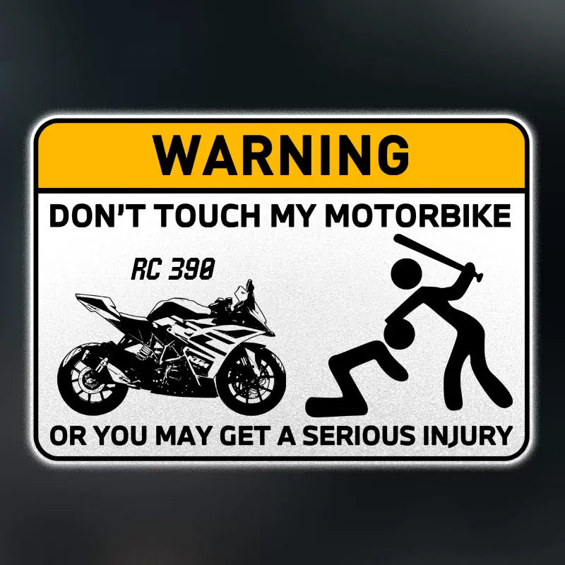 Don't Touch My Bike Decal V2